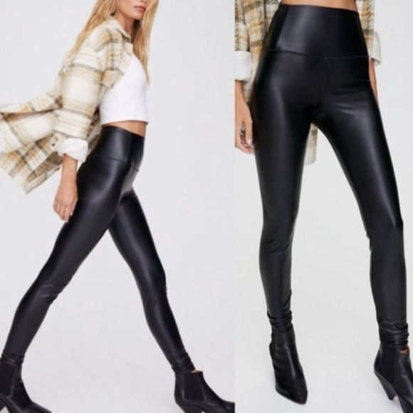 Wilfred Pants - Aritzia Wilfred Free Daria Pant XS Tall Black Vegan Leather Legging NWT